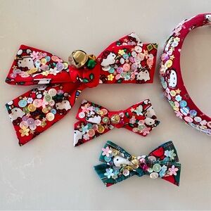 NEW Hello kitty Christmas hair accessories